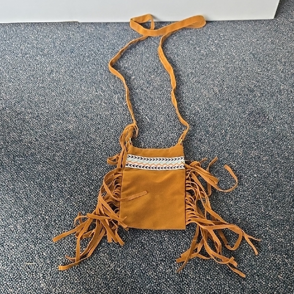 Fringe Tan Crossbody Bag